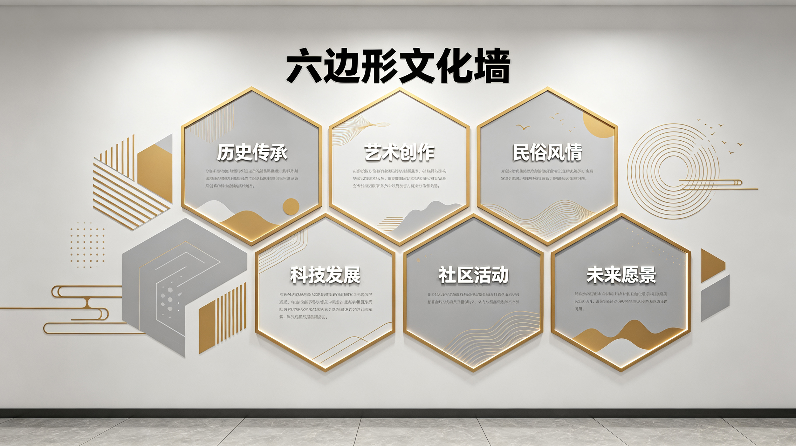 邵武企业文化墙 | 六边形信息美学